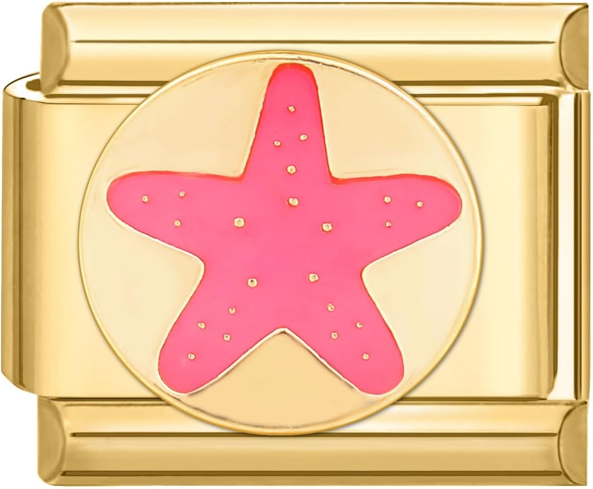Pink Starfish On Gold