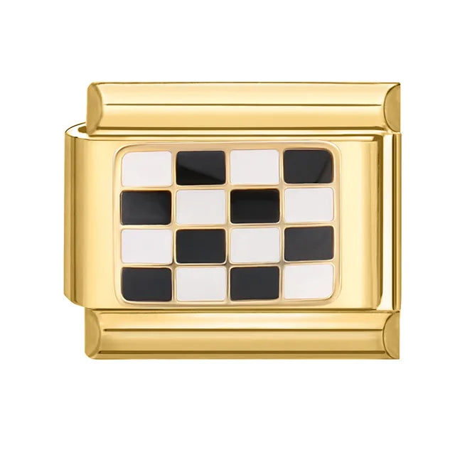 Checkered Flag On Gold