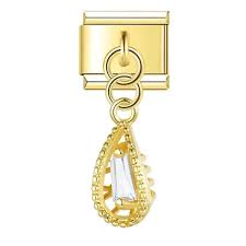TEAR PENDANT ON GOLD
